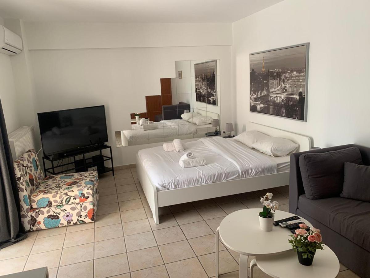Modern Studio Large Veranda -Metro Station Suggrou Appartement Athene Buitenkant foto