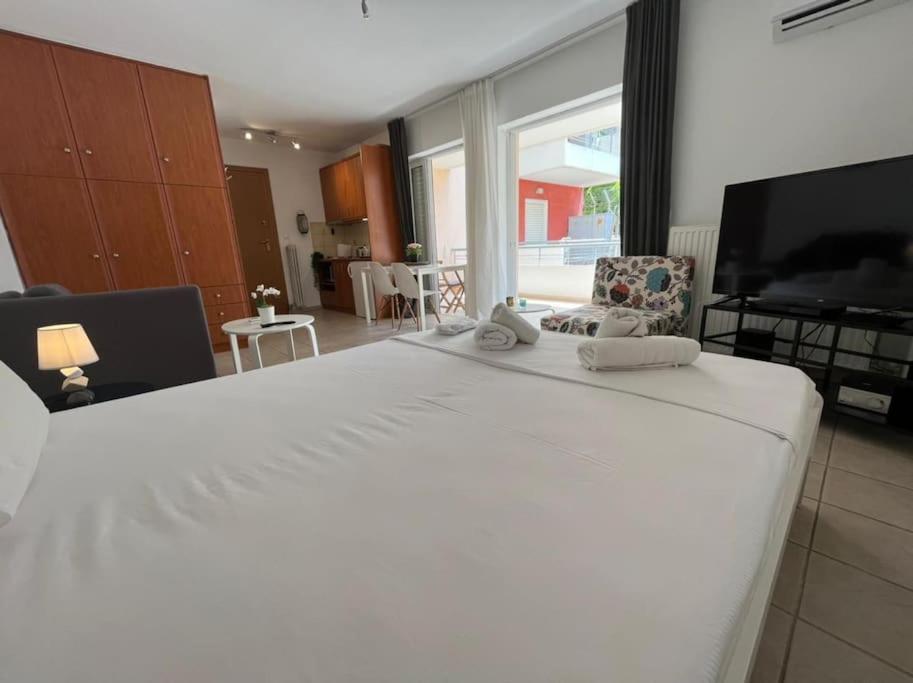 Modern Studio Large Veranda -Metro Station Suggrou Appartement Athene Buitenkant foto
